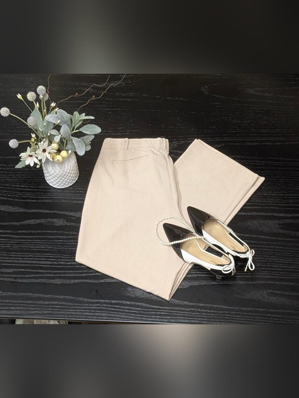 Lane Bryant Stylish Beige, 4 Season Dress Pants, Size 18